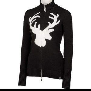 Neve zip cardigan sweater - merino wool blend